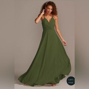 David’s Bridal Spaghetti Strap Full Skirt Dress